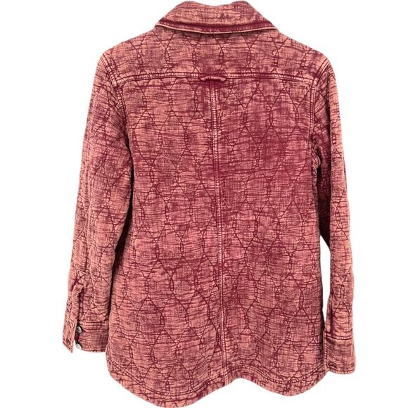 Anthropologie Pilcro The Fielder Quilted Shacket Jacket Brick Red Women's XS - Picture 5 of 9